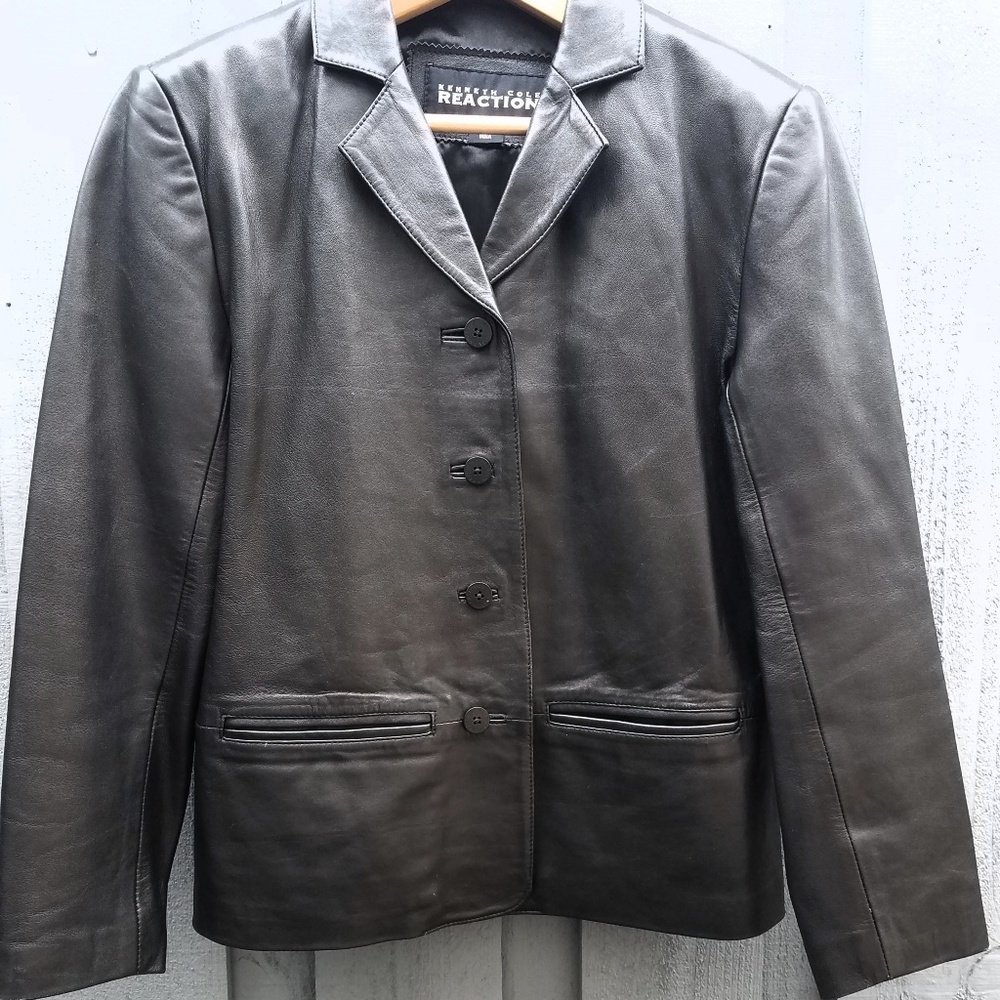 Kenneth Cole Reaction Leather Jacket - Picture 1 of 3